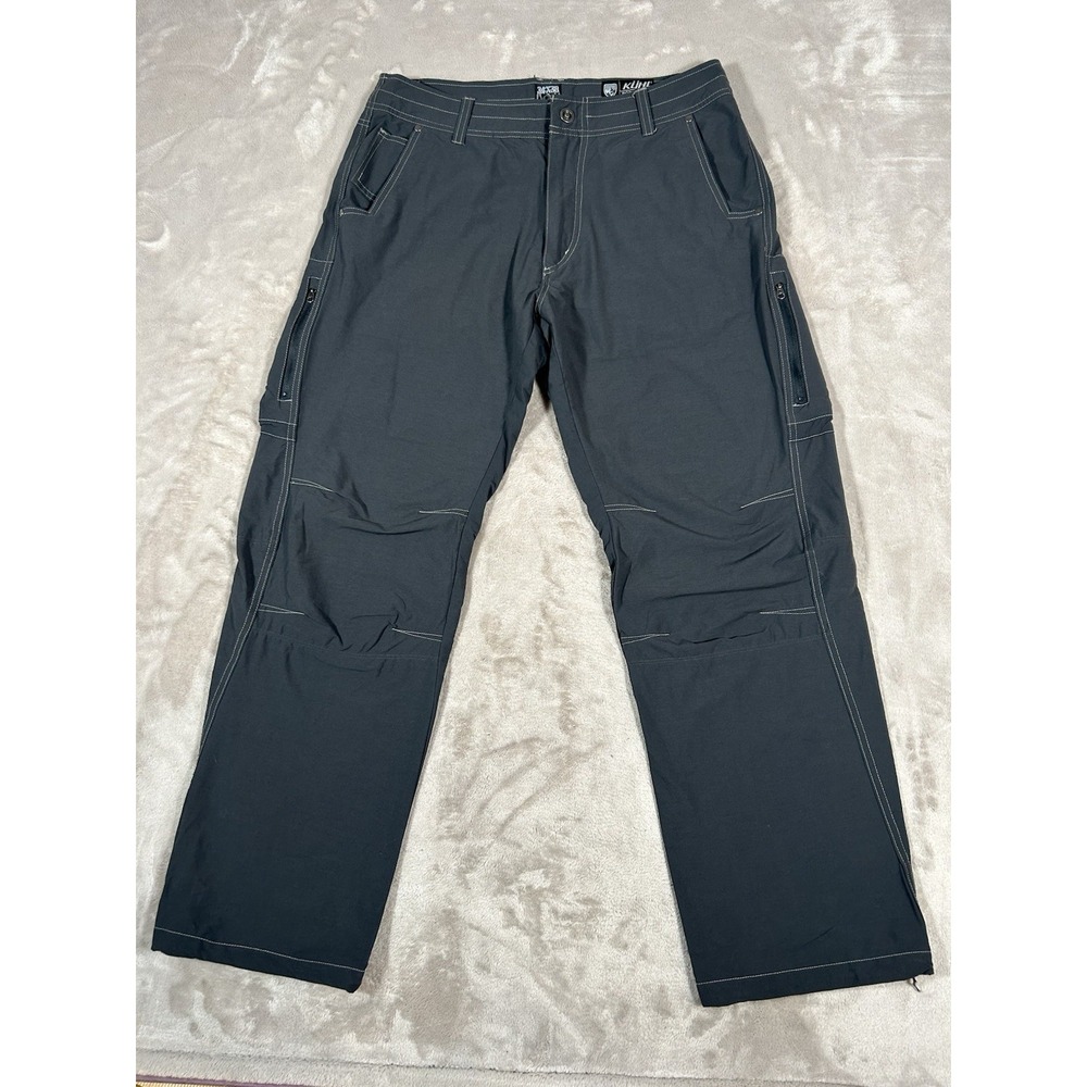Kuhl Renegade Rock Pants Mens 34x30 Steel Gray Cargo Outdoors Fishing Hiking EUC